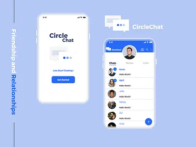 Circle Chat app branding design designer figma typography ui uidesigner ux uxdesigner