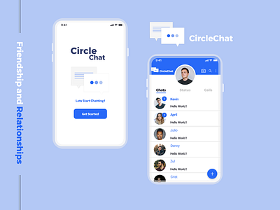 Circle Chat app branding design designer figma typography ui uidesigner ux uxdesigner