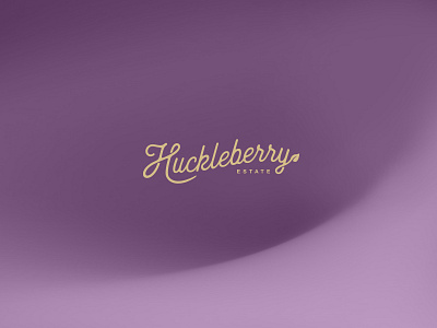 Huckleberry Estate - Logo Design branding caligraphy classic logo clean custom type elegant font hand drawn handlettering healthy identity leaf eco friendly lettermark logo luxury logo minimalistic nature script font vegan vintage wordmark logo