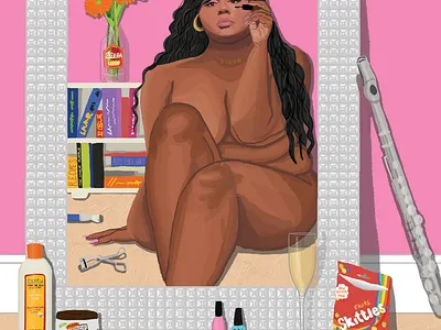 Lizzo bodypositive bodypositivity digital art digital illustration illustration lizzo music pop popmusic selfcare selflove