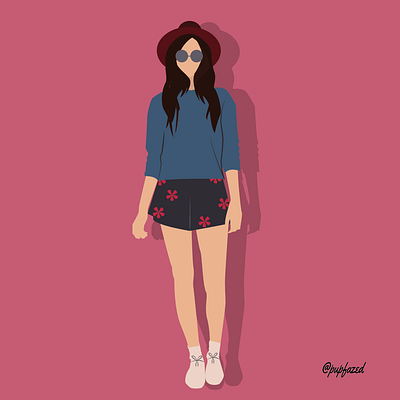 gurl1 animation cute design illustraion illustrator logo