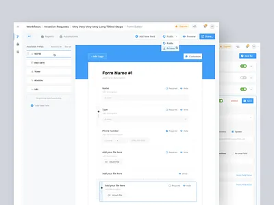 Workflow builder - Form form builder form ui workflow