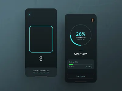 Spark - Book, Scan & Charge app booking app charging stations dailyui dark mode dark ui design electric car electric india electric scooter figma interface ios mobility ui product design ui design app design uiux