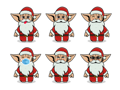 cute monster santa character chirstmas cute animals cute illustration graphic design icon illustration logo mascot character mascot design santa santaclaus vector