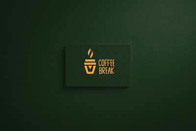 Coffee Break - Logo design branding coffe logo coffee coffee cup coffee design dark green golden