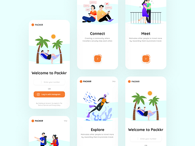 Onboarding for travel dating app app design figma mobile ui uidesign uxdesign