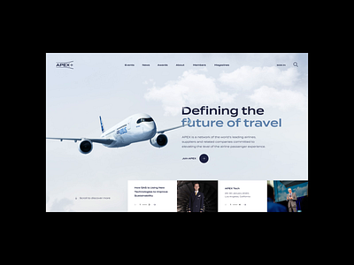 APEX - Concepts airline design digital grid layout outpost ui web web design website