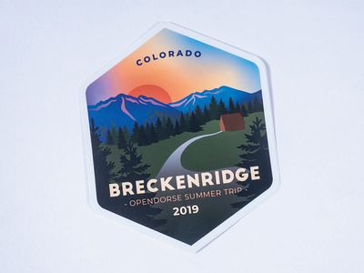 Breckenridge sticker adobe illustrator badge colorado graphic design illustration mountain nature print design retreat sticker sticker art stickermule stickers typography vector