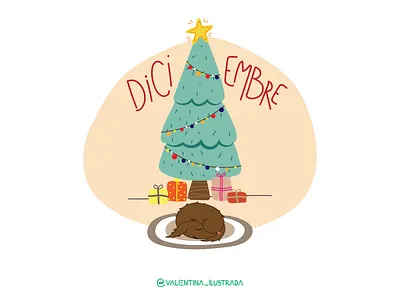 Diciembre december design dibujo digital illustration digitalart diseño gráfico ilustración ilustrador personajes typography vector