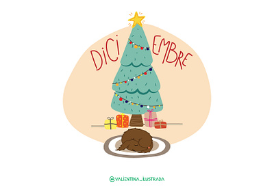 Diciembre december design dibujo digital illustration digitalart diseño gráfico ilustración ilustrador personajes typography vector