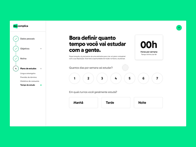 LMS Descomplica — Setting up a study plan descomplica learning product design setup study ux