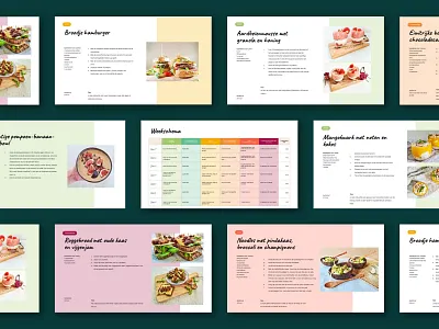 Lizzybox Branding: Template branding food graphicdesign green healthy healthyfood lizzybox schedule template templatedesign week