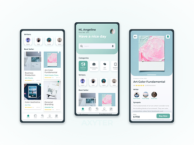 Books App adobexd app books books app branding card clean elegant explore flat mobile app profile simple soft design ui uidesign uiux uxdesign