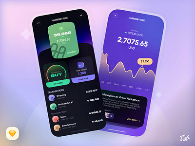 Freebie - Crypto App app branding chart components design download elements figma finance free freebie icon illustration logo mobile sketch ui uikit ux vetcor