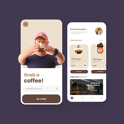 Coffee App android app application best dribbble shot coffee app coffee bean coffeeshop ecommerce food app minimal mobile app design mobile ui mobile uiux mockup popular product trendy uidesign ux webpage website