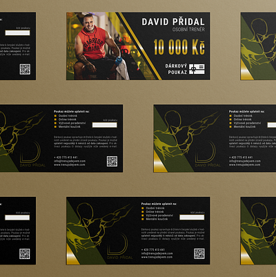 David Přidal gift voucher branding czech david design factory fitness gift gift card health indesign personal trainer print design přidal trainer trainers training training center voucher voucher design vouchers