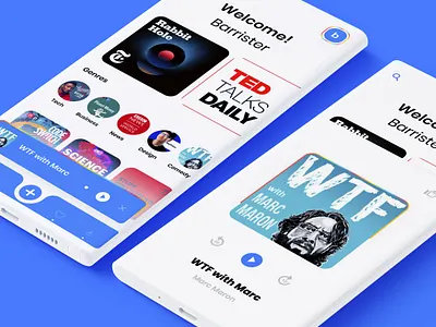 Recast app design minimal ui ux