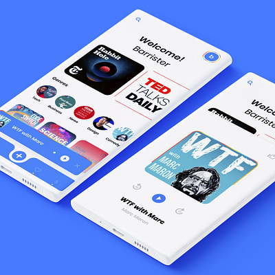 Recast app design minimal ui ux