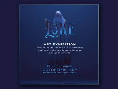 & Gallery Lore Art Exhibition Flyer Design character design illustration