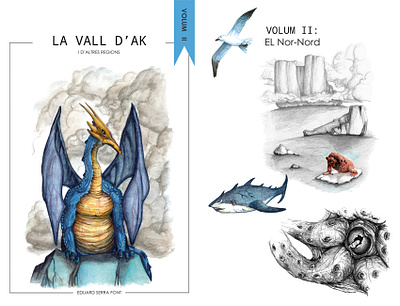 AK vol II: El Nor-Nord acrylic paint animals book fantasy illustration il·lustracio llibre pencil art