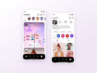 Instagram redesign concept app design appui brand branding design inspiration insta instagram instagram template instagramui ui ui design ux