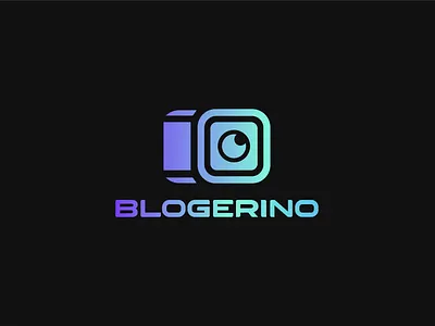 Blogerino blog branding camera camera logo icon logo vector