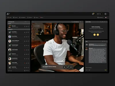Live Webinar Platform app black clean courses creative dark dashboad design app design system interface online school saas skype streaming ui ux video web app webinar zoom