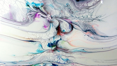 Delicate ~ Webbing effect ~ Acrylic pour painting ~ Fluid art ~ acrylic acrylic paint art design fluid art paintings pouring stayhome tutorial