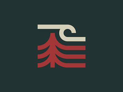 Sea Forest algae forest logo mark ocean sea seaweed wave