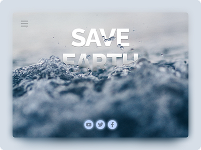 SaveEarth card 3d beautiful earth figma figmadesign fish photo planet save ui ux water