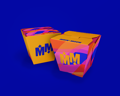 Main Moon- Takeout Box brand identity branding design illustration mockup packaging packaging design product design