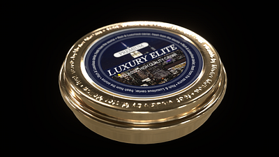 Luxury Elite Caviar Tin 3d 3d modeling cinema 4d direction graphic design product design promotional visuals