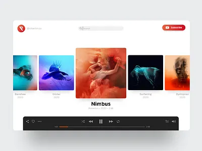 Nimbus album cover concept music music art ui ux webdesign
