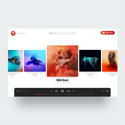 Nimbus album cover concept music music art ui ux webdesign