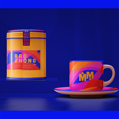 Main Moon- Tea Set brand design brand identity brand strategy branding branding design design graphic design logo design package design packaging restaurant branding tea