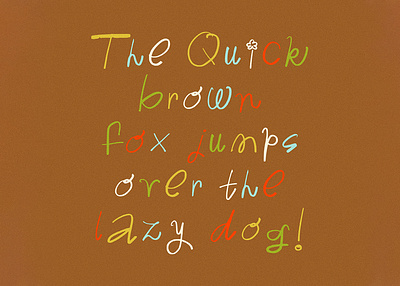 Silly font color design drawing font hand lettering handlettering handwritten handwrittenfont illustration journal lazy dog leah schmidt leahschm quick brown fox sketch writing