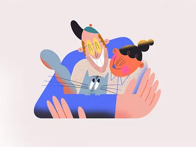 Best friends adobe illustrator bye friends illustration kitten love