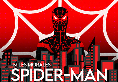 Miles Morales Spider-man adobe amateur flat illustration illustrator marvelcomics miles morales photoshop spiderman