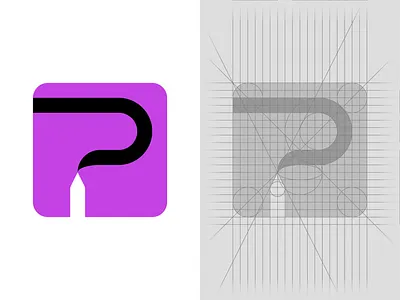 Procreate 2d apple pencil design flat get creative with procreate getcreativewithprocreate graphic icon illustration ipad logo logotype minimalistic negative space p playoff stroke symbol vector