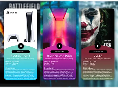 Product/Song/Movie Detail joker music app playstation5 ui ui ux ui app ui design ui mobile ui mobile app userinterface