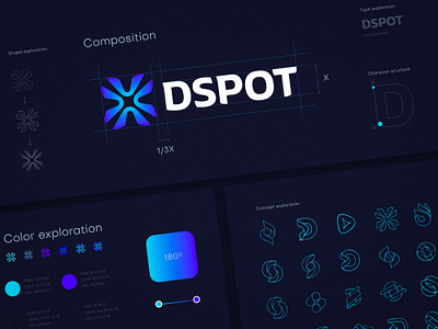 Dspot rebranding branding colors design logo typography