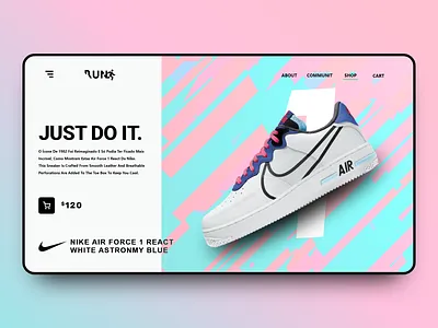 Nike Store Landing Page branding design design app footwear design minimal nike nike air store web web design webdesign
