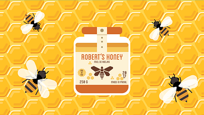 Miel de abejas abeja aftereffects animación animation bee design flat illustration illustrator mexico minimal moview