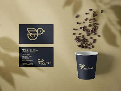 Songbird Cup & Cards branding coffee design icon logo packaging type typography vector