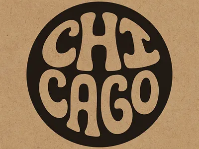 Chicago Colors custom type groovy lettering psychedelic