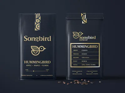 Songbird Coffee Co. branding coffee design iconography logo packaging vector
