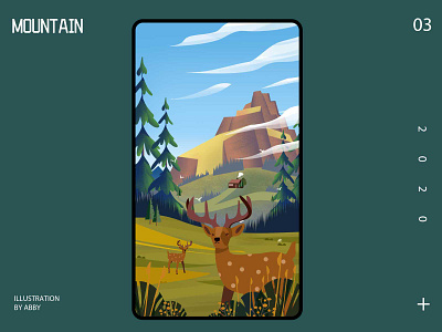 mountain illustration mountain scenery