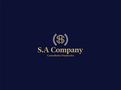 S.A Company - Consultoria Financeira blue brand consulting dollar sign finance logo logo design money visual identity