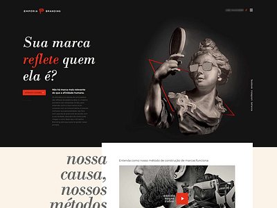 Empória Branding - Singe page - Branding Agency header design single page ui web deisgn