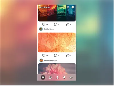 Facebook concept app concept facebook illustration minimal ui ux